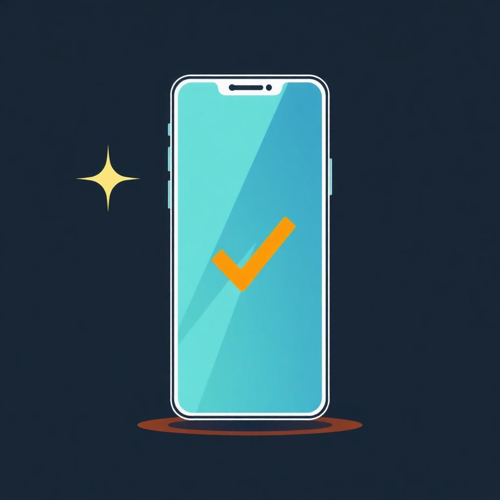 Gerepareerde telefoon met nieuw scherm, klaar voor gebruik